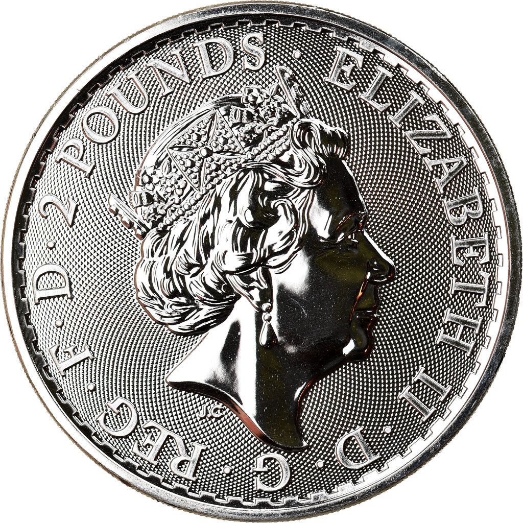 Coin, Great Britain, Britannia, Oriental Border, 2 Pounds, 2018, 1 Oz