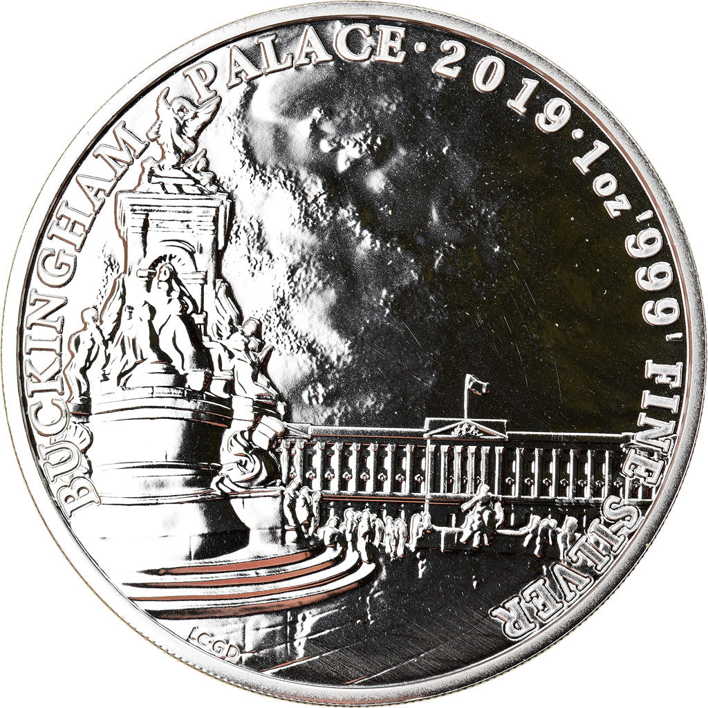 Coin, Great Britain, Buckingham Palace, 2 Pounds, 2019, 1 Oz, MS(65-70), Silver