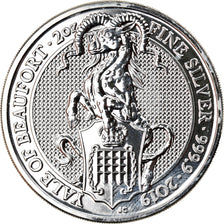 Coin, Great Britain, Yale of Beaufort, 5 Pounds, 2019, 2 Oz, MS(65-70), Silver