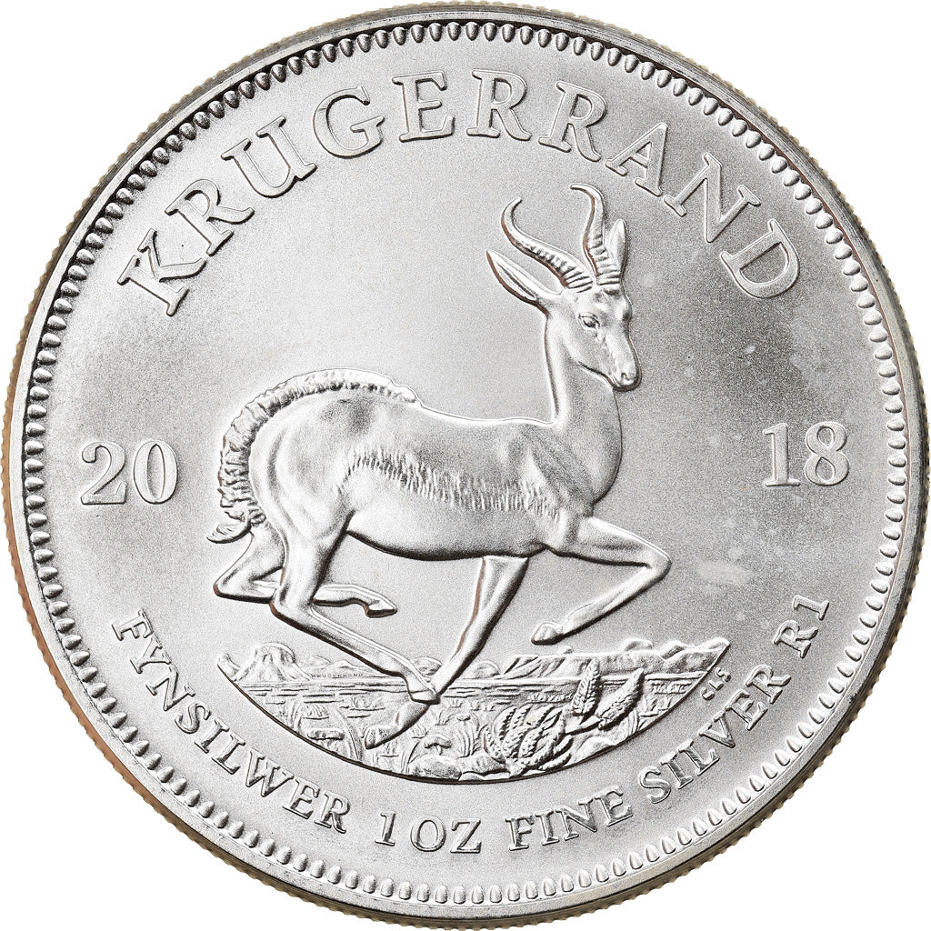 Moneta, Sudafrica, Krugerrand, 2018, 1 Oz, FDC, Argento