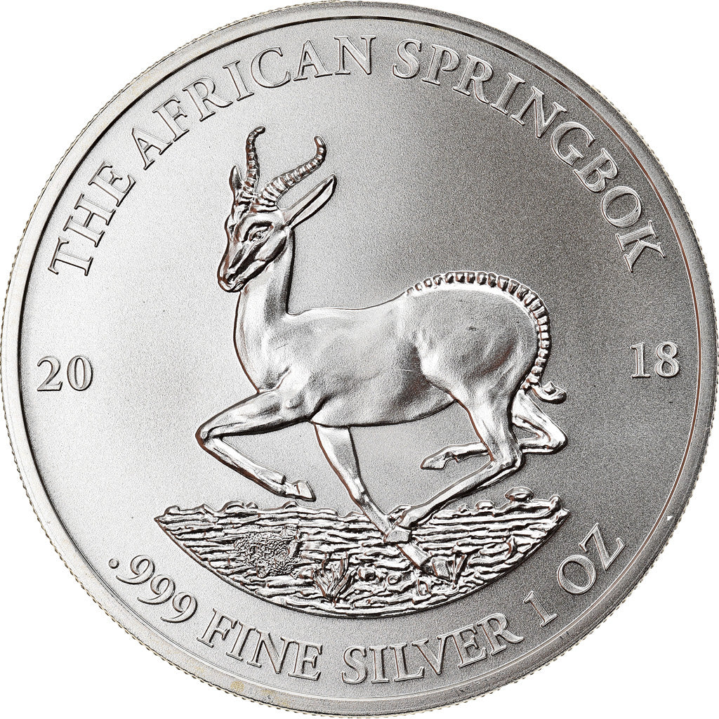 Coin, Gabon, African Springbox, 1000 Francs, 2018, 1 Oz, MS(65-70), Silver