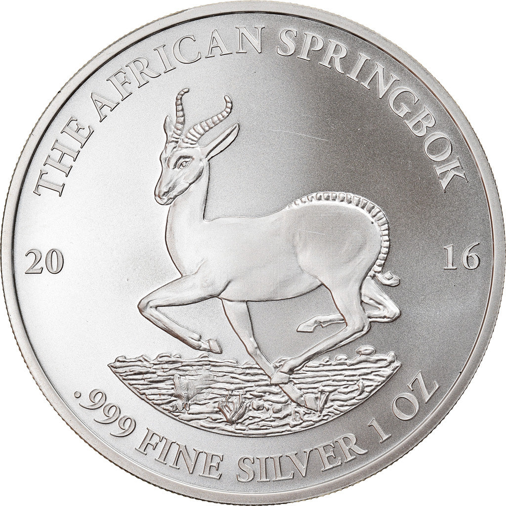 Coin, Gabon, African Springbox, 1000 Francs, 2016, 1 Oz, MS(65-70), Silver