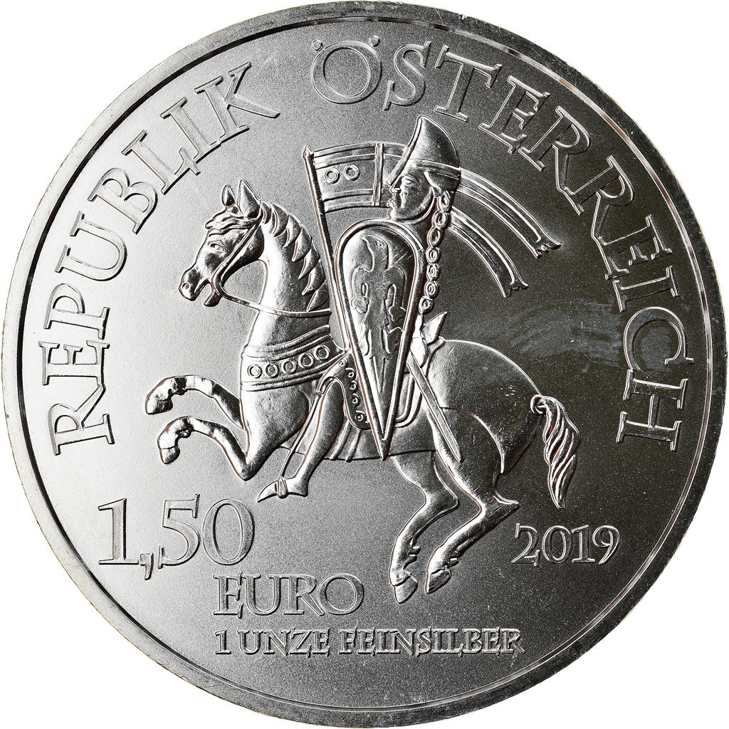 Coin, Austria, Wiener Neustadt, 1-1/2 Euro, 2019, 1 Oz, MS(65-70), Silver