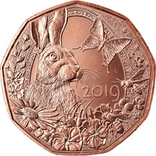 Austria, 5 Euro, Spring Awakening, 2019, MS(65-70), Copper