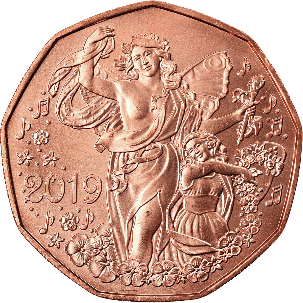 Austria, 5 Euro, New Year, 2019, FDC, Cobre