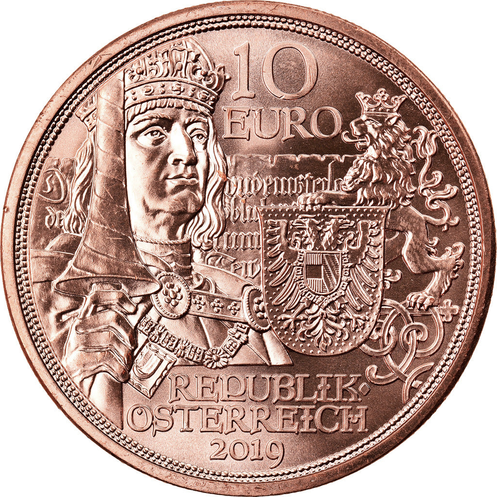 Austria, 10 Euro, Chivalery, 2019, FDC, Argento