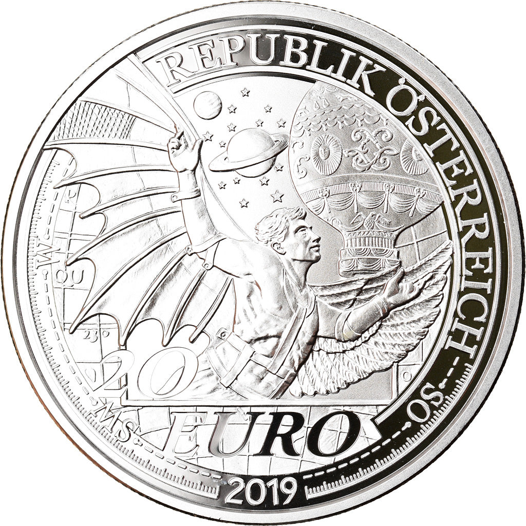 Austria, 20 Euro, Dream of Flight, 2019, Proof, MS(65-70), Silver