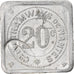 Coin, France, Compagnie des Tramways, Nantes, 20 Centimes, AU(50-53), Aluminium
