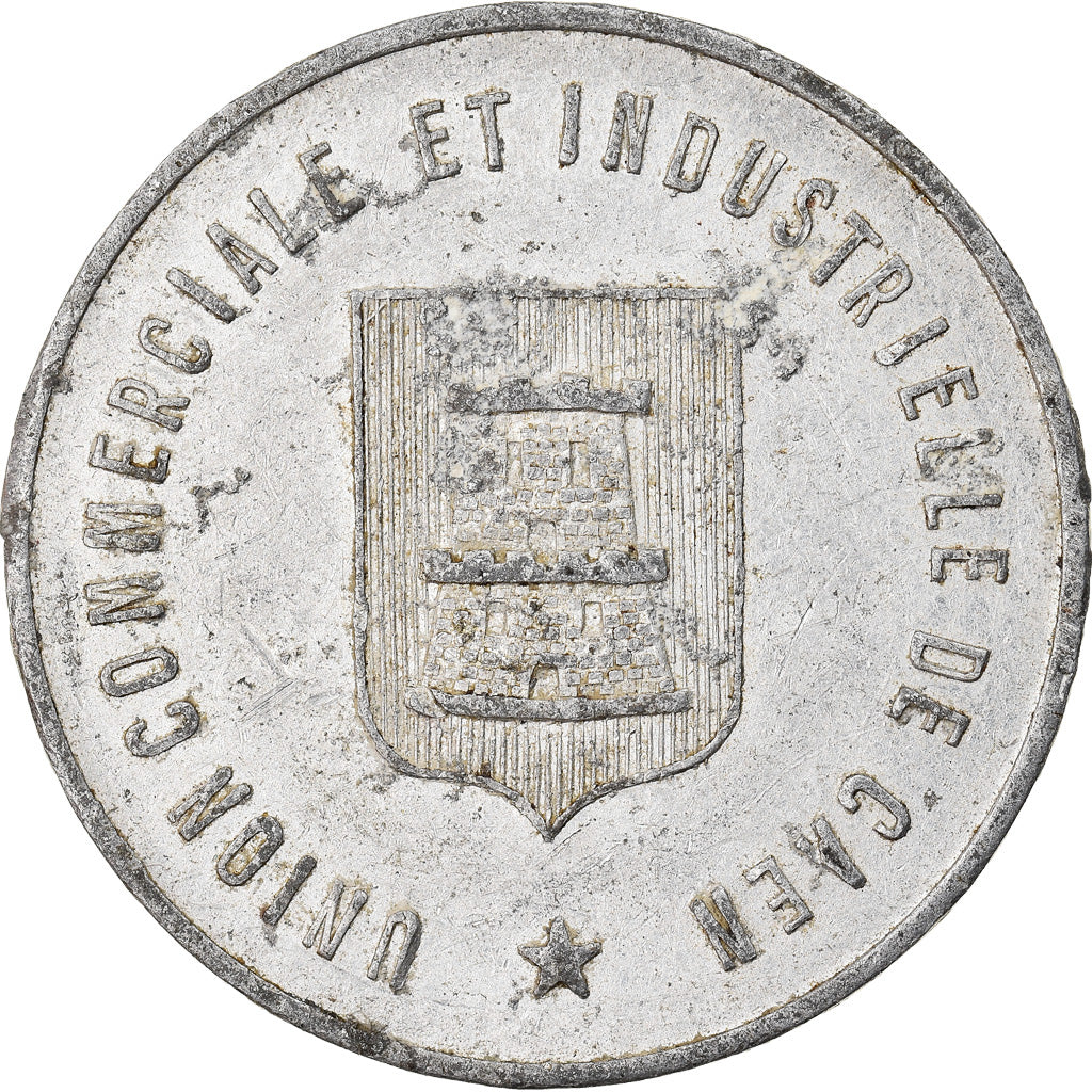 Monnaie, France, Union Commerciale et Industrielle, Caen, 10 Centimes, 1921