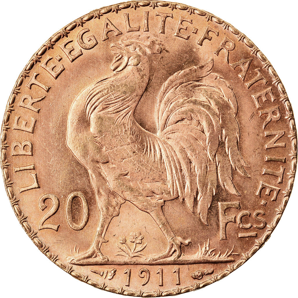 Coin, France, Marianne, 20 Francs, 1911, Paris, MS(65-70), Gold, KM:857