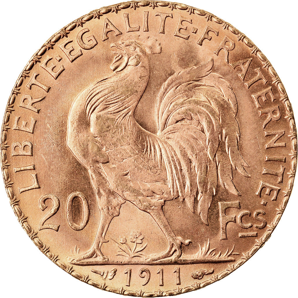 Coin, France, Marianne, 20 Francs, 1911, Paris, MS(65-70), Gold, KM:857