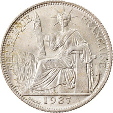 Moneta, Indocina, 20 Cent, 1937, Paris, SPL, Argento, Lecompte:236
