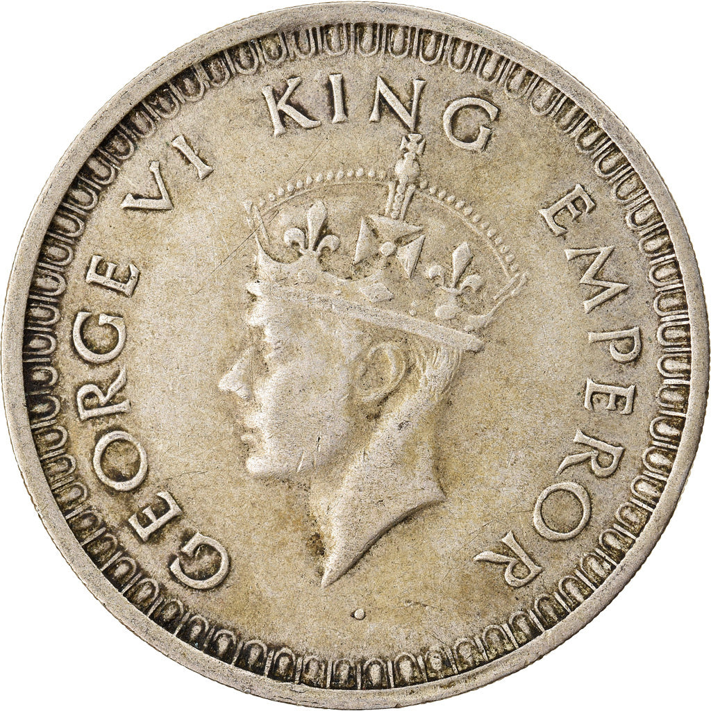 Coin, INDIA-BRITISH, George VI, Rupee, 1942, Bombay, EF(40-45), Silver, KM:557.1