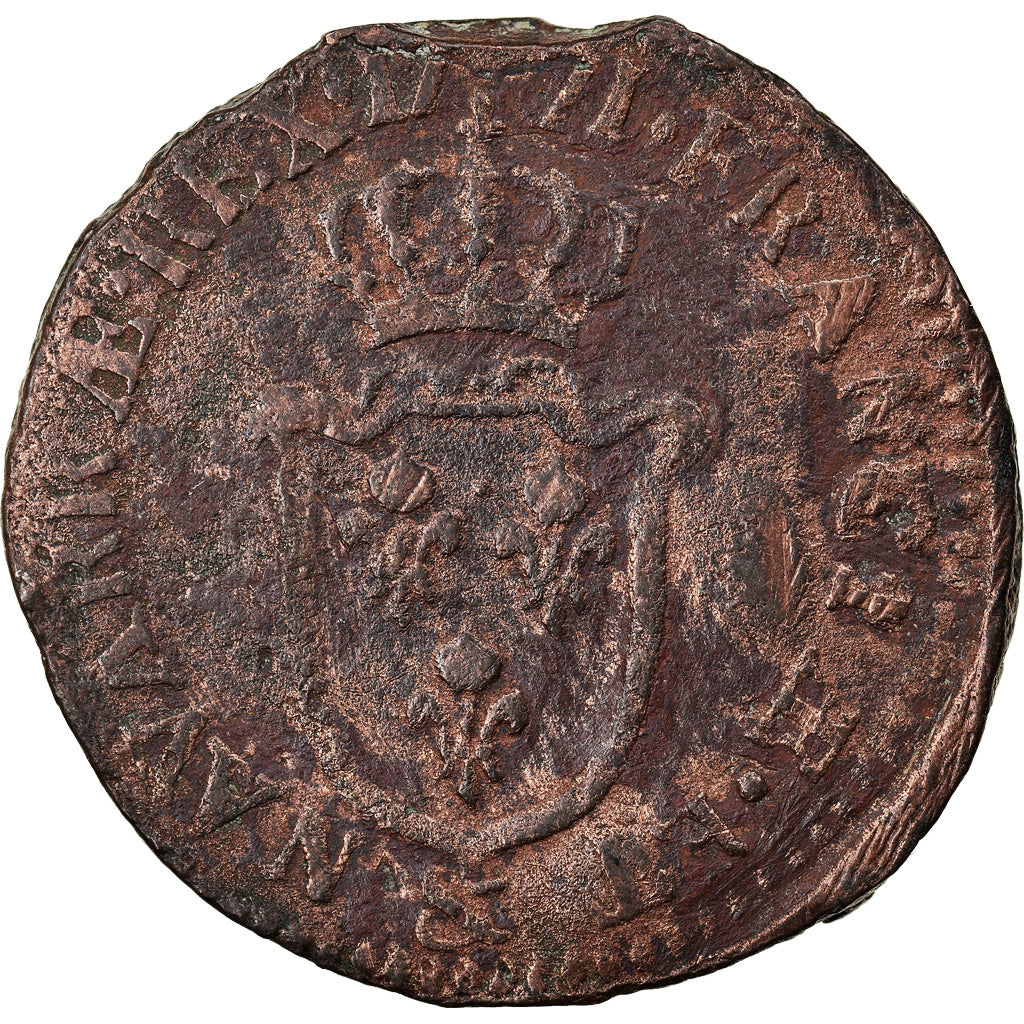 Monnaie, France, Louis XV, Sol d'Aix, 1771, Aix-en-Provence, TB, Cuivre