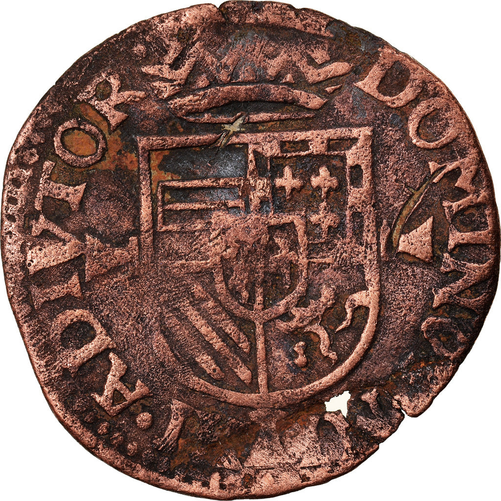 Coin, Spanish Netherlands, TOURNAI, Philip II, Maille, Tournai, VF(20-25)