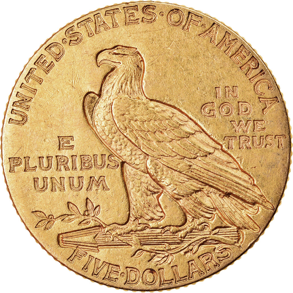 Monnaie, États-Unis, Indian Head, $5, Half Eagle, 1915, Philadelphie, TTB+, Or