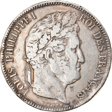 Coin, France, Louis-Philippe, 5 Francs, 1833, La Rochelle, VF(30-35), Silver