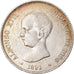 Moneda, España, Alfonso XIII, 5 Pesetas, 1891, MBC, Plata, KM:689