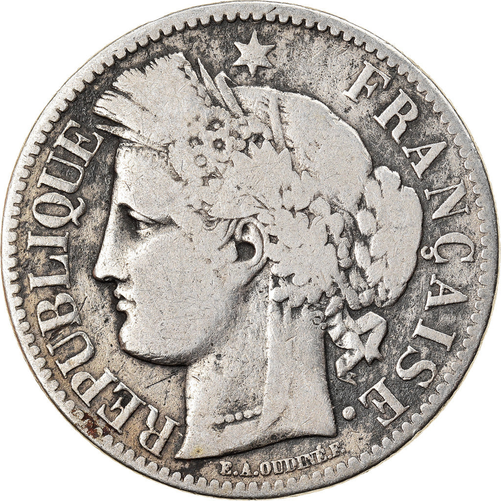 Moneta, Francia, Cérès, 2 Francs, 1870, Paris, MB, Argento, KM:817.1