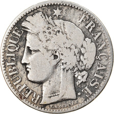 Moneta, Francia, Cérès, 2 Francs, 1870, Paris, MB, Argento, KM:817.1