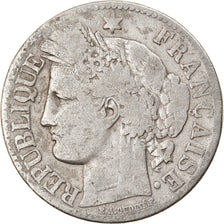 Coin, France, Cérès, 2 Francs, 1871, Paris, Large A, VF(20-25), Silver