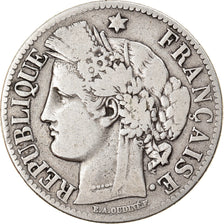 Coin, France, Cérès, 2 Francs, 1873, Paris, VF(20-25), Silver, KM:817.1