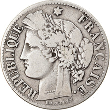 Moeda, França, Cérès, 2 Francs, 1873, Paris, VF(20-25), Prata, KM:817.1