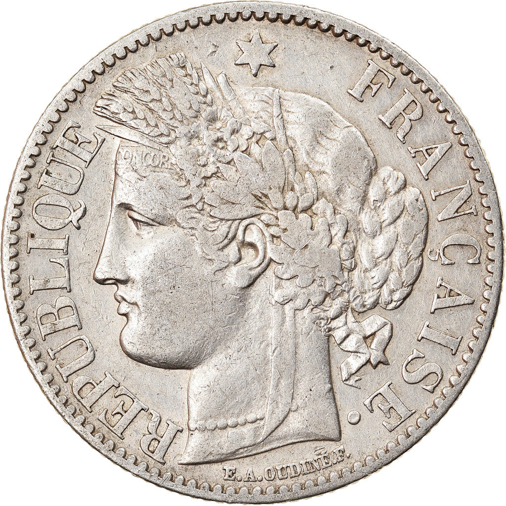 Moneta, Francia, Cérès, 2 Francs, 1881, Paris, BB, Argento, KM:817.1
