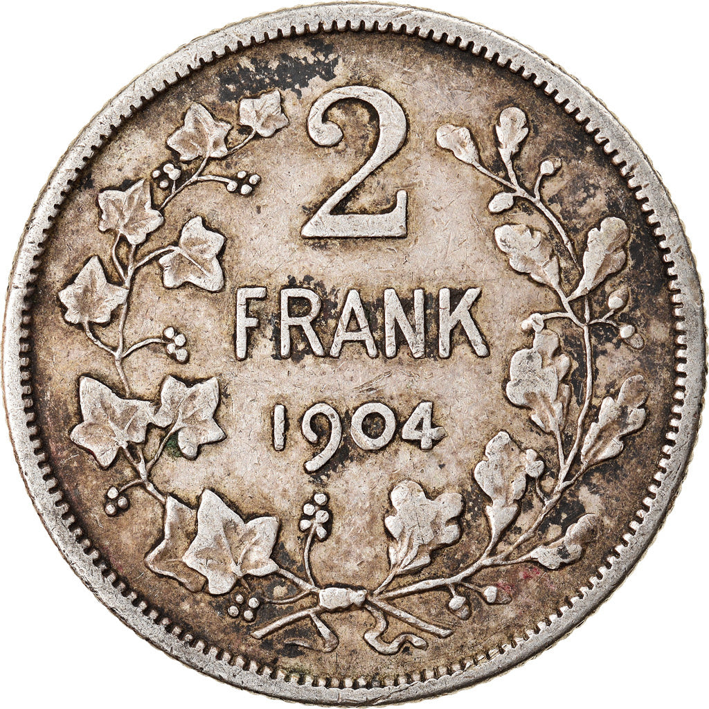 Coin, Belgium, 2 Francs, 2 Frank, 1904, VF(30-35), Silver, KM:59