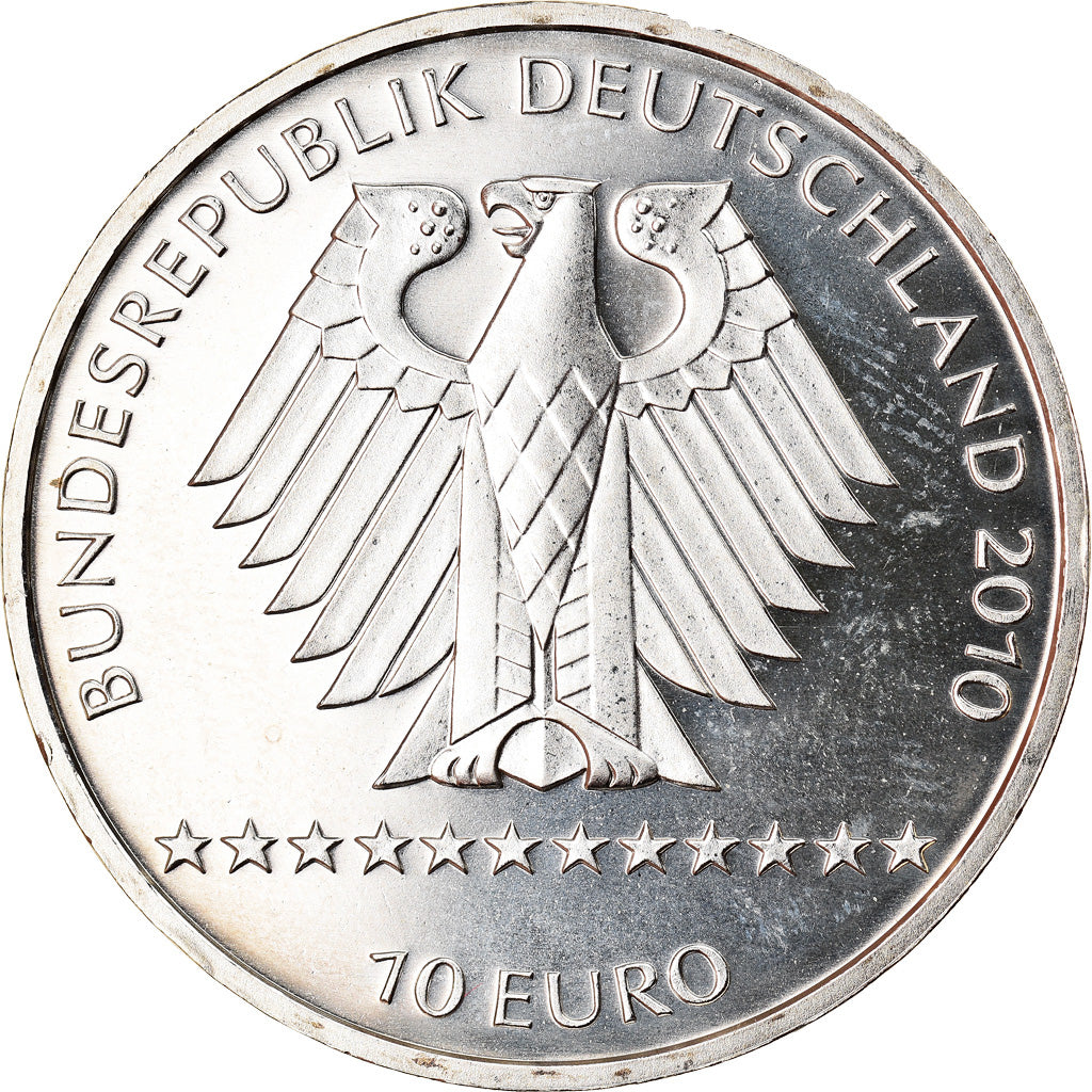 GERMANY - FEDERAL REPUBLIC, 10 Euro, FIS-Alpine Ski, 2011, Stuttgart, MS(63)