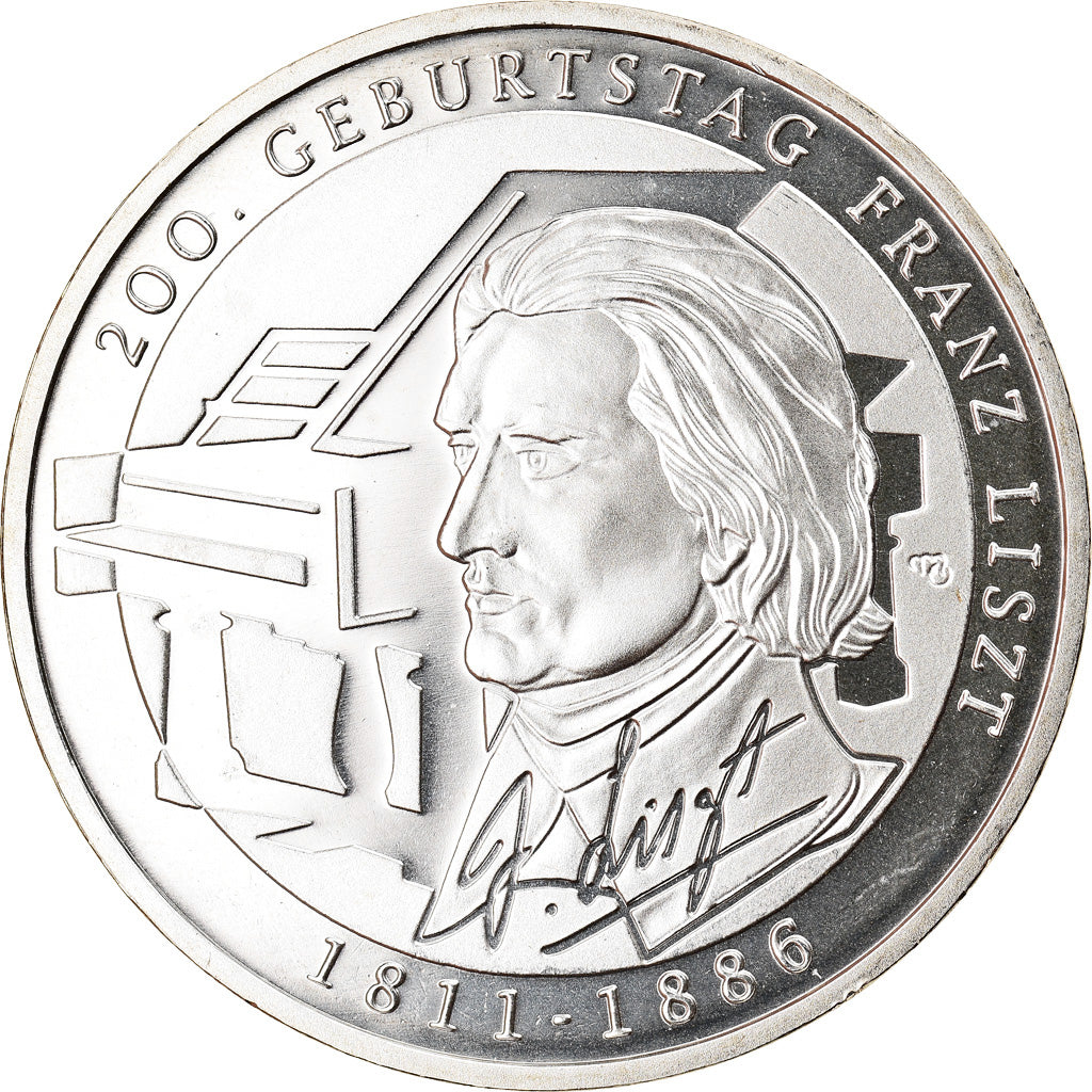 ALEMANIA - REPÚBLICA FEDERAL, 10 Euro, Franz Liszt, 2011, Karlsruhe, FDC