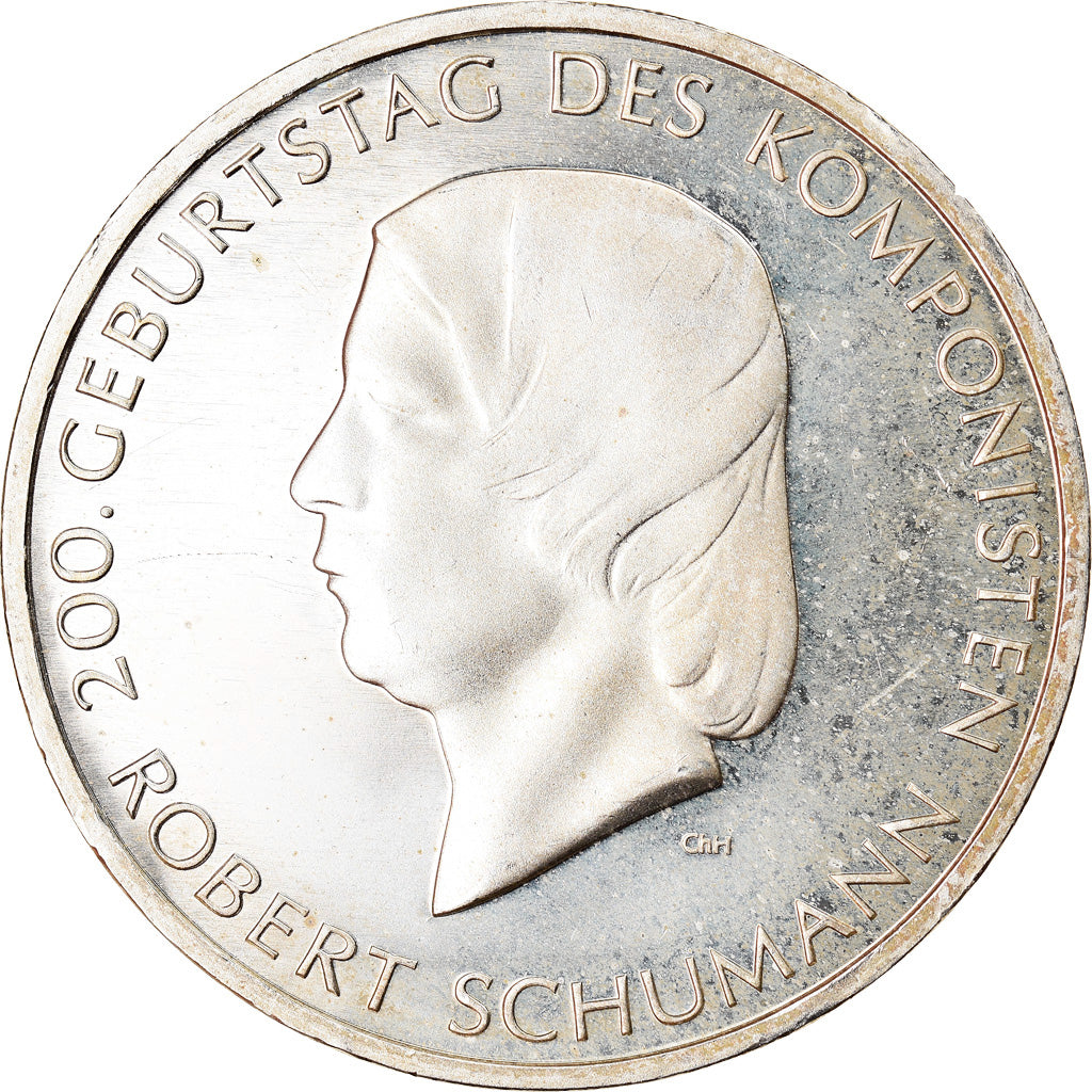GERMANY - FEDERAL REPUBLIC, 10 Euro, Robert Schumann, 2010, Hamburg, MS(63)