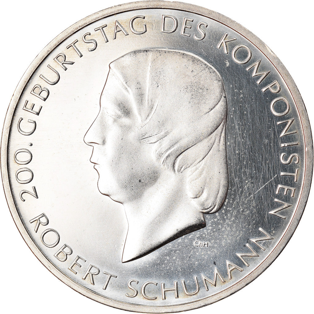 Bundesrepublik Deutschland, 10 Euro, Robert Schumann, 2010, Hamburg, UNZ+