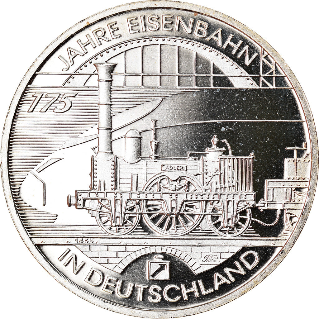 GERMANY - FEDERAL REPUBLIC, 10 Euro, 175 Years German Railroad, 2010, Munich