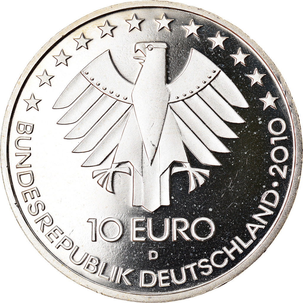 GERMANY - FEDERAL REPUBLIC, 10 Euro, 175 Years German Railroad, 2010, Munich