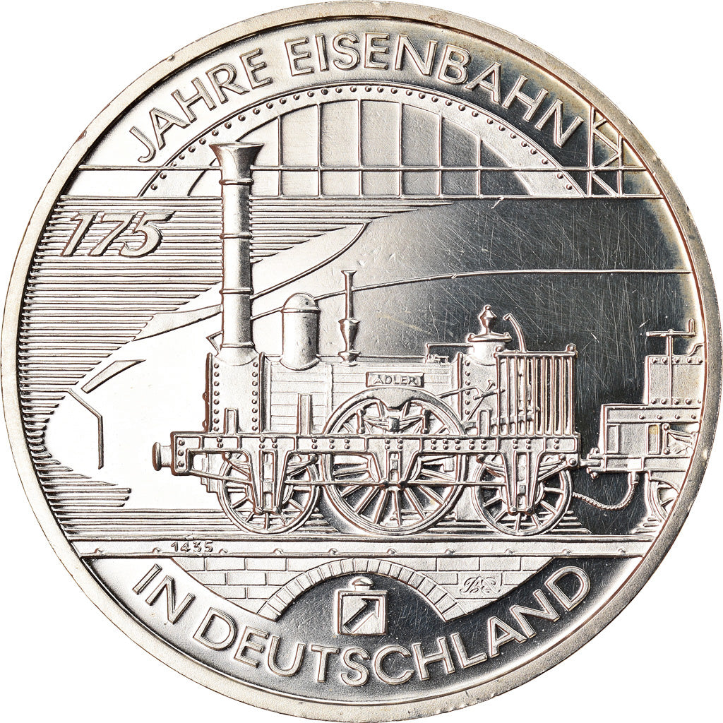 GERMANY - FEDERAL REPUBLIC, 10 Euro, 175 Years German Railroad, 2010, Munich