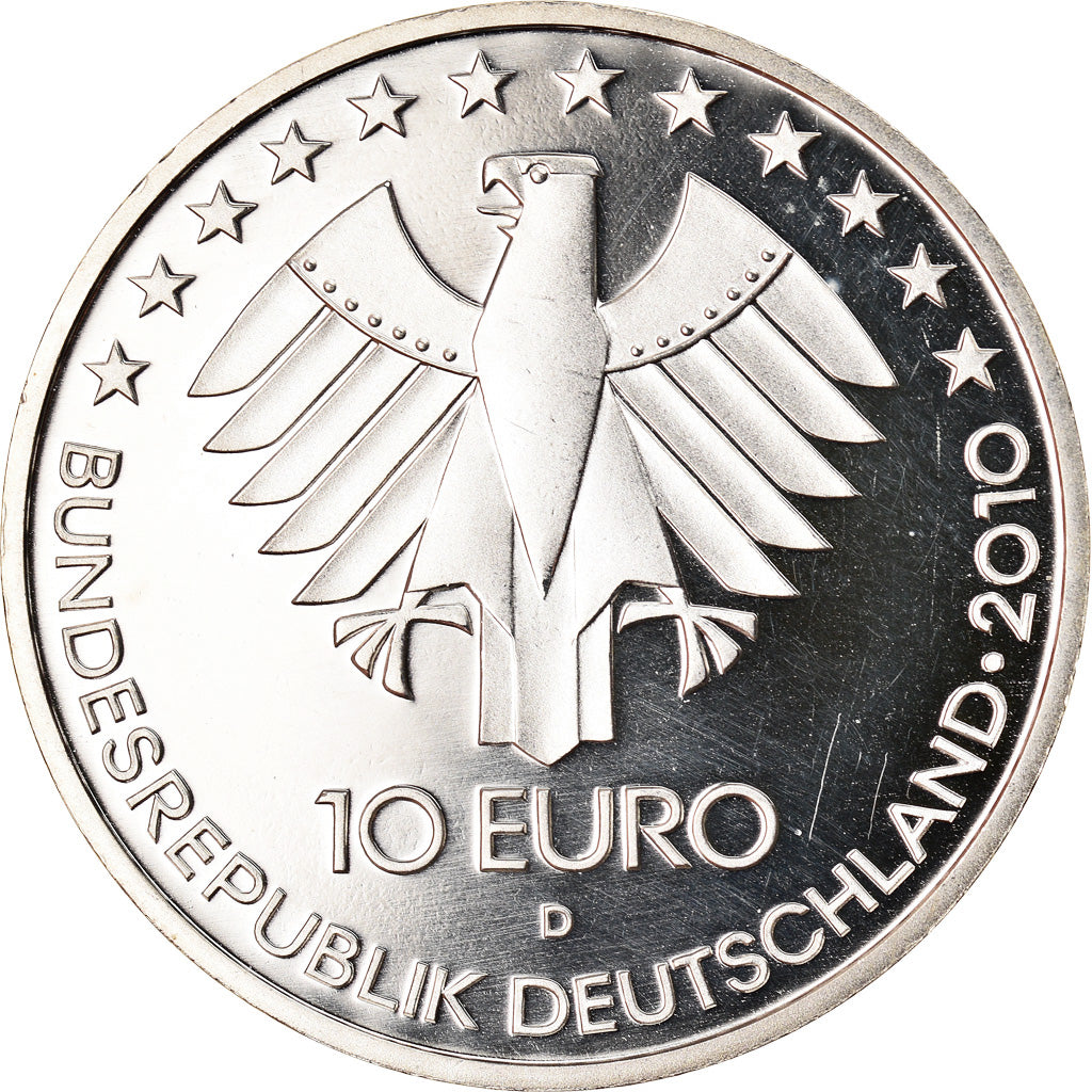 GERMANY - FEDERAL REPUBLIC, 10 Euro, 175 Years German Railroad, 2010, Munich