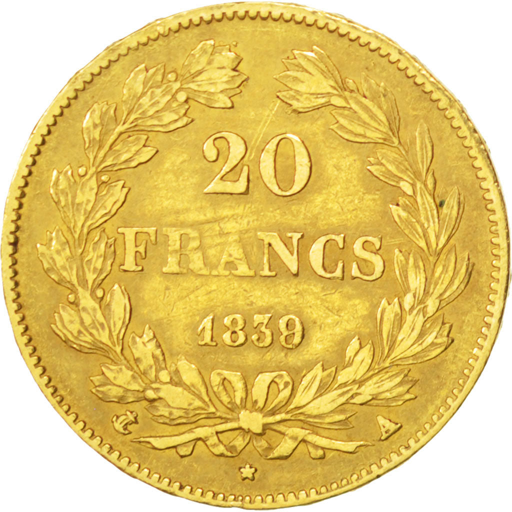 Monnaie, France, Louis-Philippe, 20 Francs, 1839, Paris, TTB, Or, KM:750.1