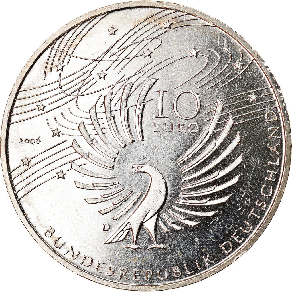 GERMANY - FEDERAL REPUBLIC, 10 Euro, Wolfgang Amadeus Mozart, 2006, Munich