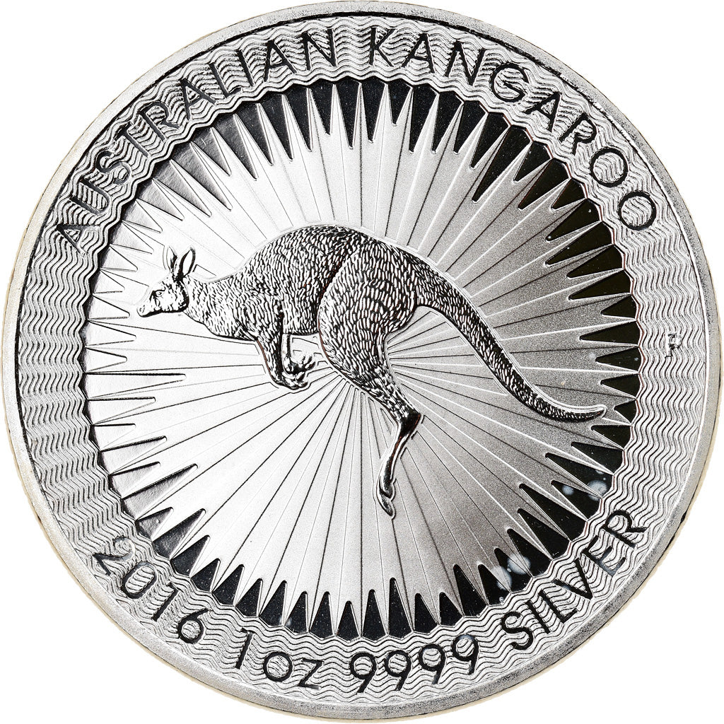 Coin, Australia, Australian Kangaroo, 1 Dollar, 2016, 1 Oz, MS(65-70), Silver