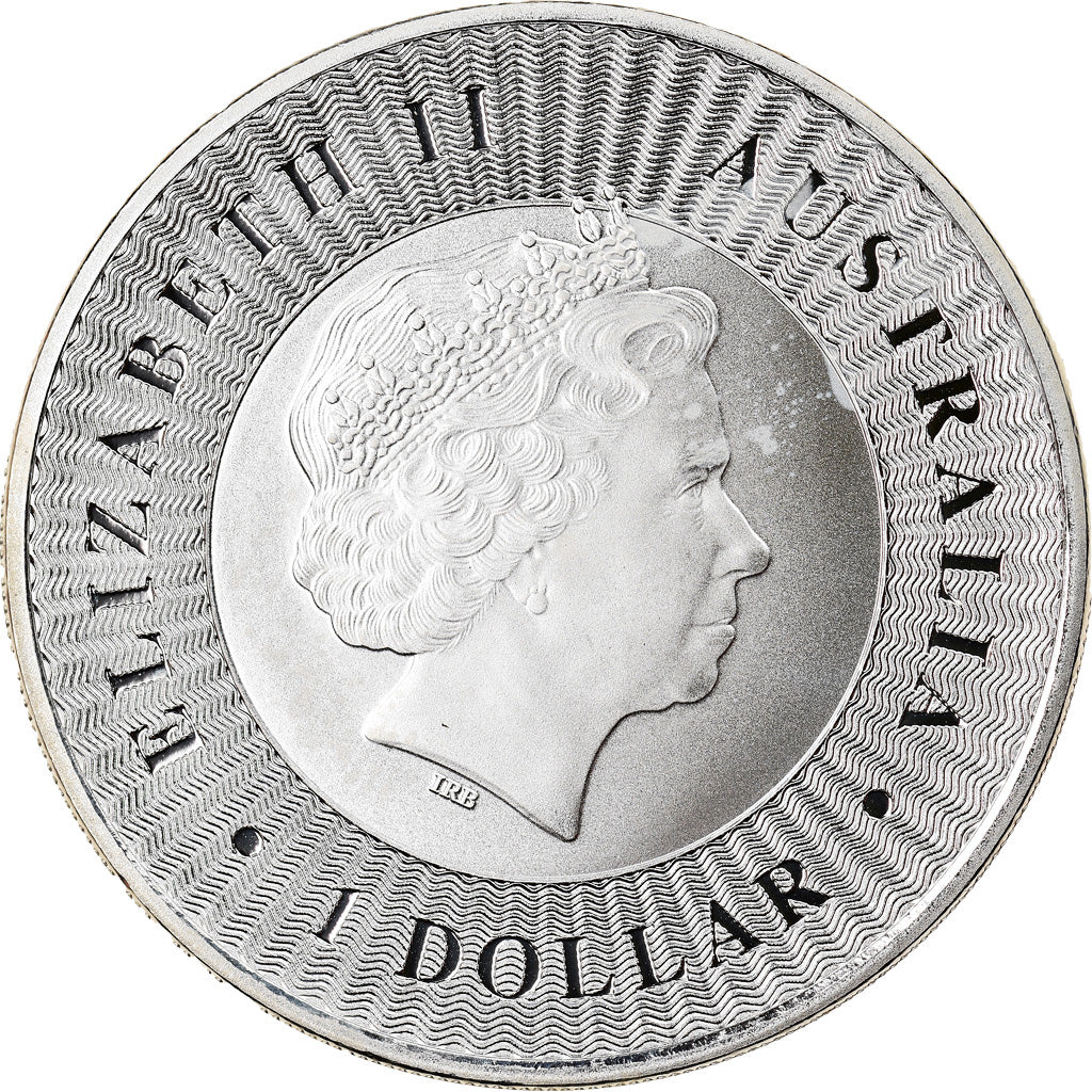 Coin, Australia, Australian Kangaroo, 1 Dollar, 2016, 1 Oz, MS(65-70), Silver