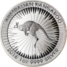 Coin, Australia, Australian Kangaroo, 1 Dollar, 2016, 1 Oz, MS(65-70), Silver