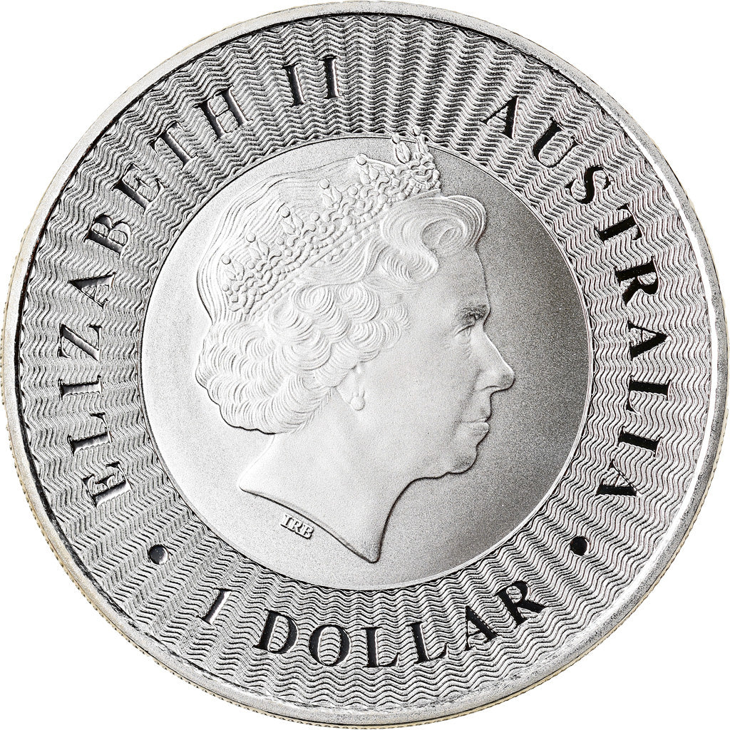 Coin, Australia, Australian Kangaroo, 1 Dollar, 2016, 1 Oz, MS(65-70), Silver