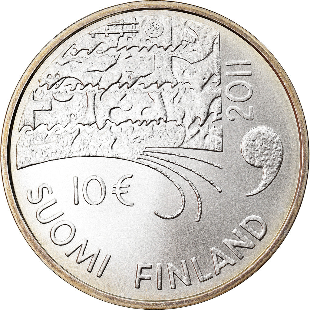 Finland, 10 Euro, Juhani Aho, 2011, Vantaa, MS(65-70), Silver, KM:168