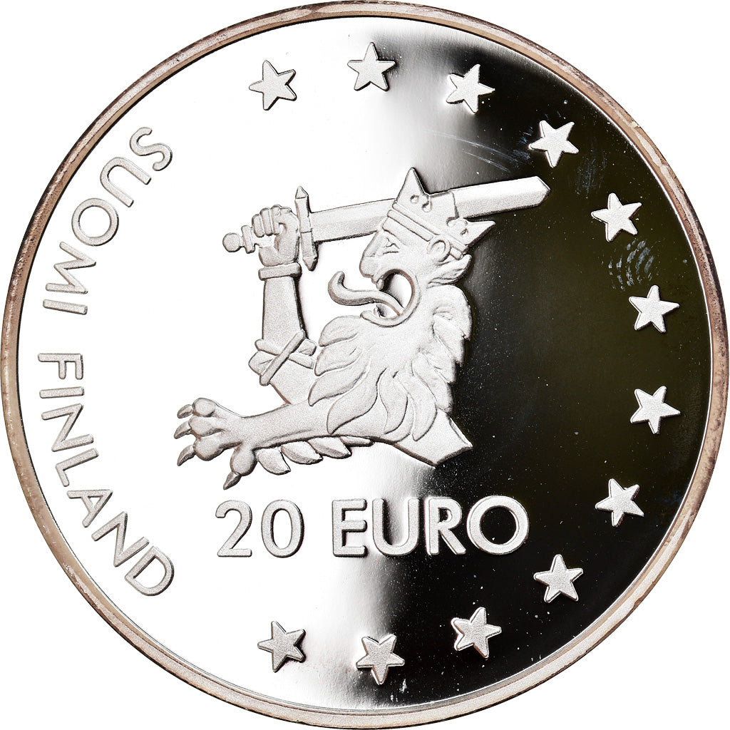 Finland, 20 Euro, Hämeenlinna, 1997, Exonumia, MS(65-70), Silver