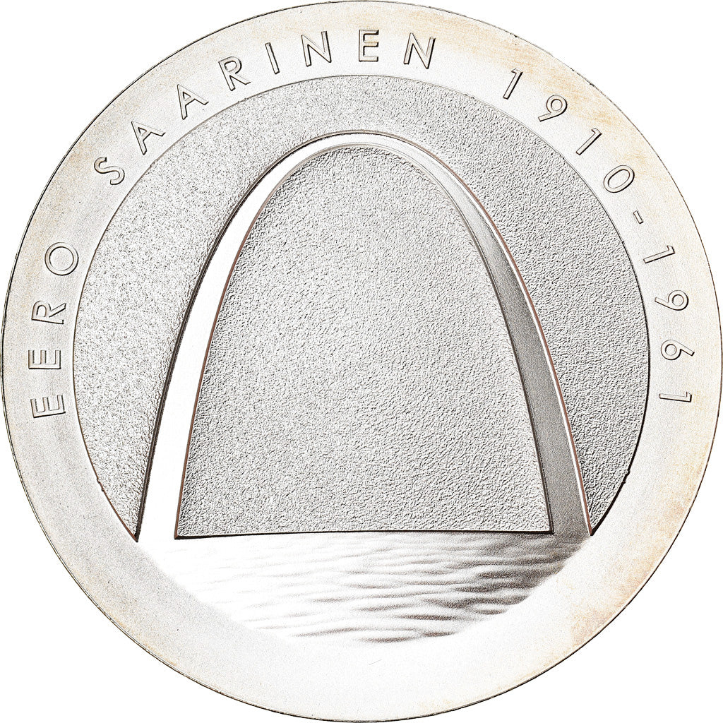 Finland, 10 Euro, Eero Saarinen, 2010, Vantaa, MS(65-70), Silver, KM:151