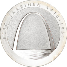 Finland, 10 Euro, Eero Saarinen, 2010, Vantaa, MS(65-70), Silver, KM:151