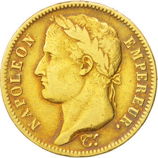 FRANCE, Napoléon I, 40 Francs, 1812, Paris, KM #696.1, VF(30-35), Gold, Gadoury 