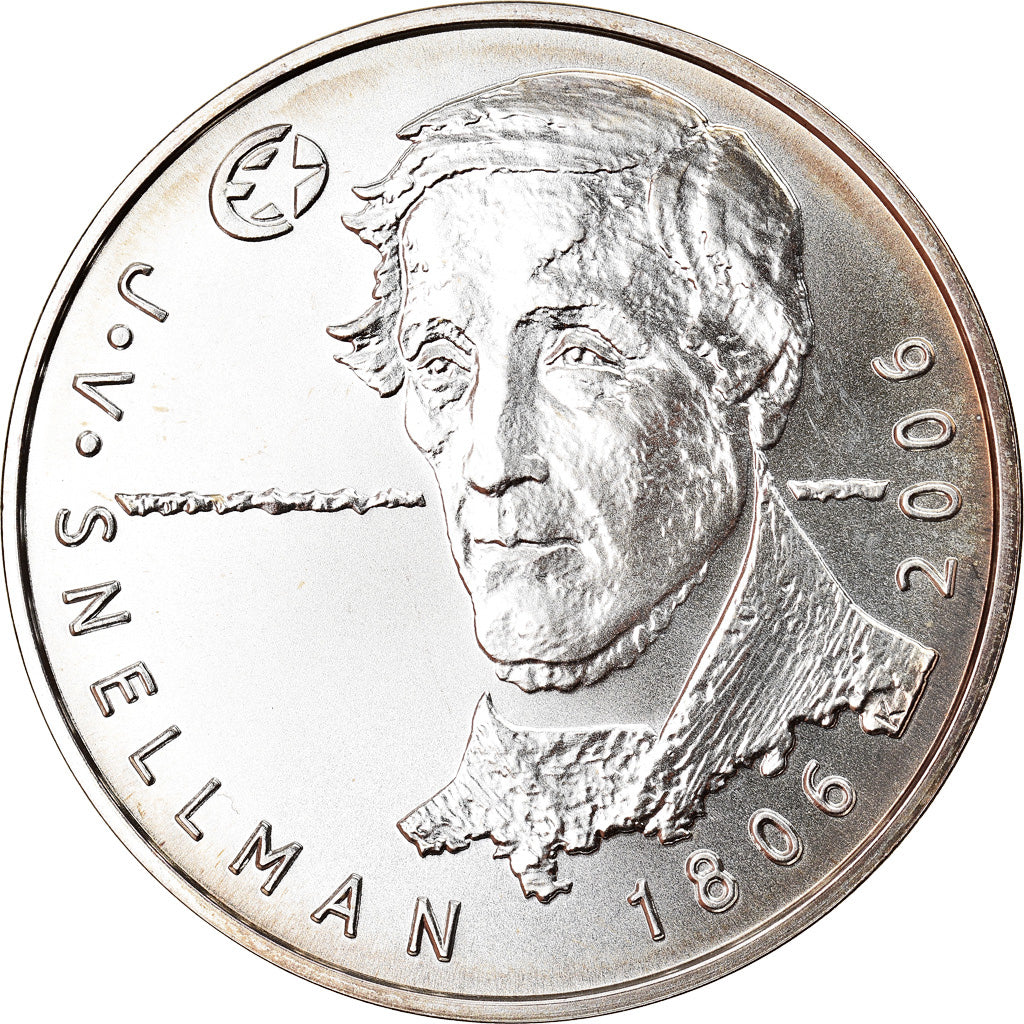 Finland, 10 Euro, Johan Vilhelm Snellman, 2006, MS(65-70), Silver, KM:124