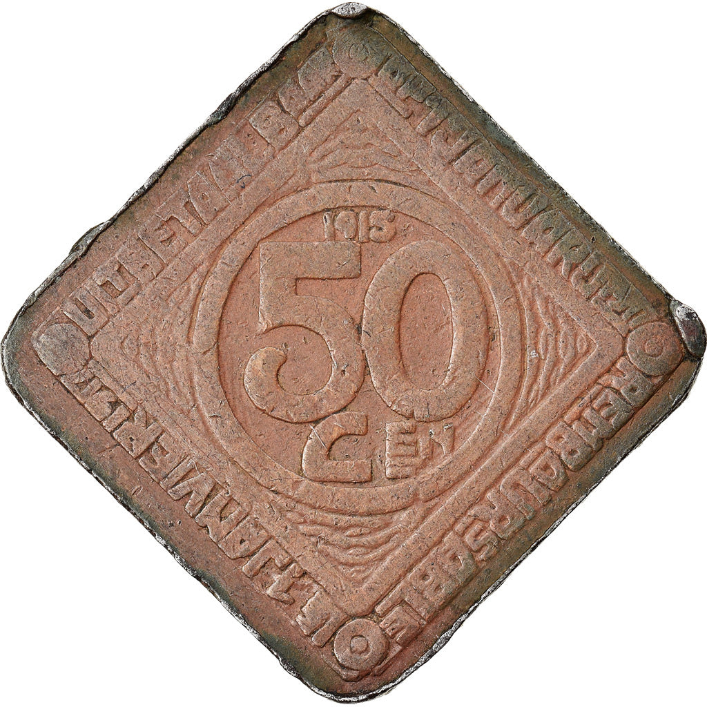 Monnaie, Belgique, Ville de Gand - Stad Gent, Gand, 50 Centimes, 1915, TB+